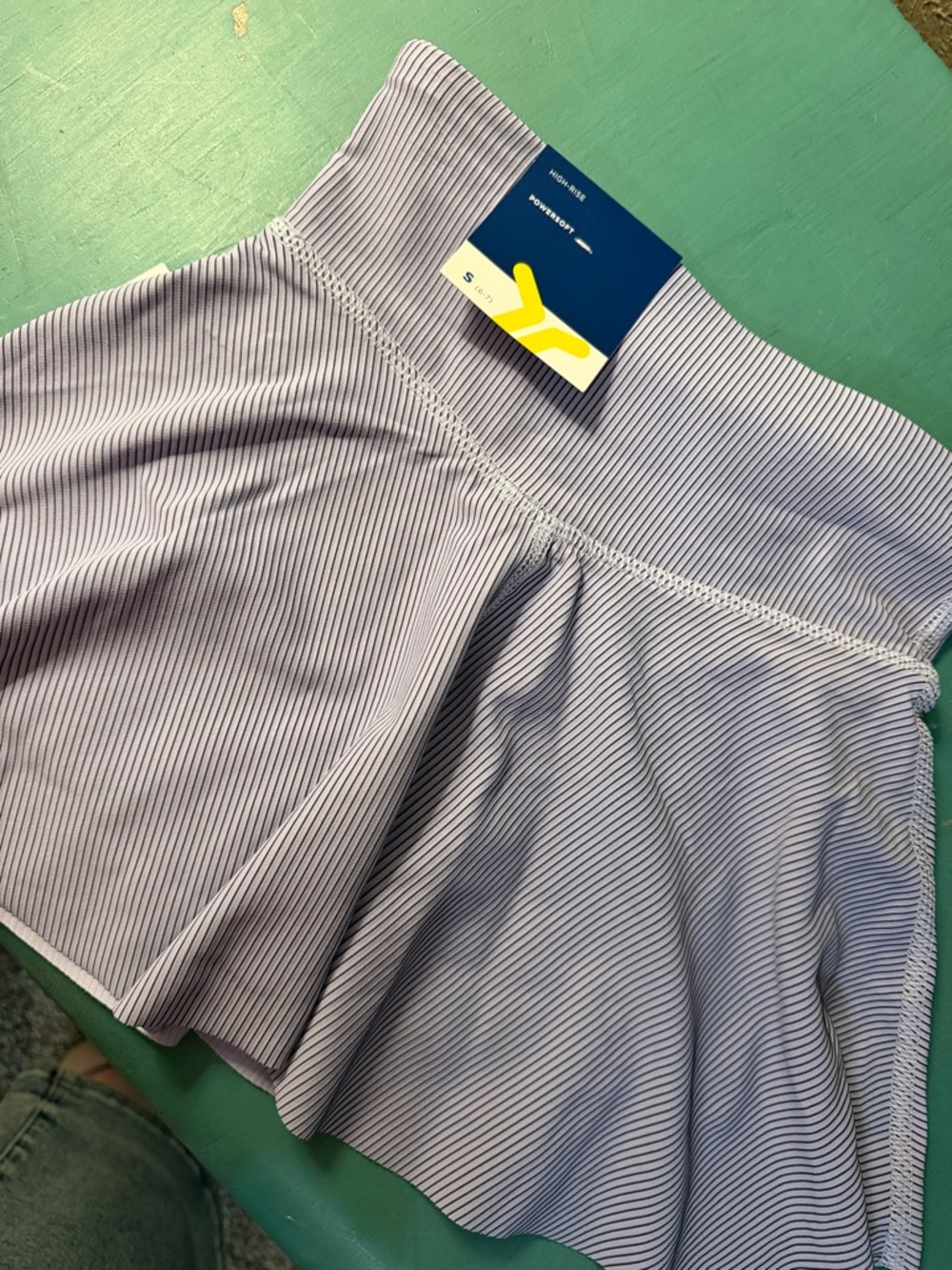 Old Navy Lavender & White Striped Girls Skort